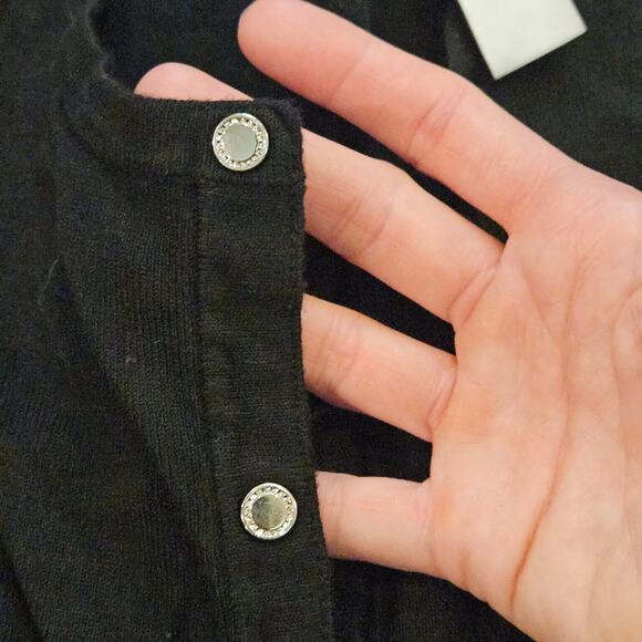 White House Black Market Cardigans Size M Lot of 3 Black Teal Button Up Sweater - Picture 12 of 14